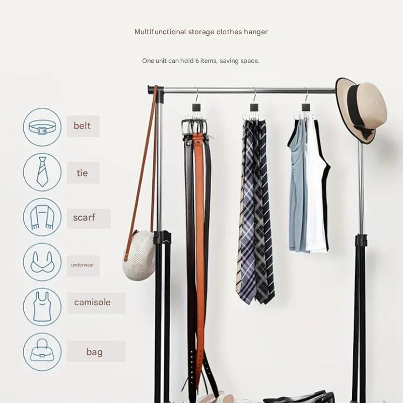 Large-capacity Belt Rack - Rotating Wooden Rack for Belts, Bras, Vests, Ties, and Scarves - Stainless Steel Multi-functional,