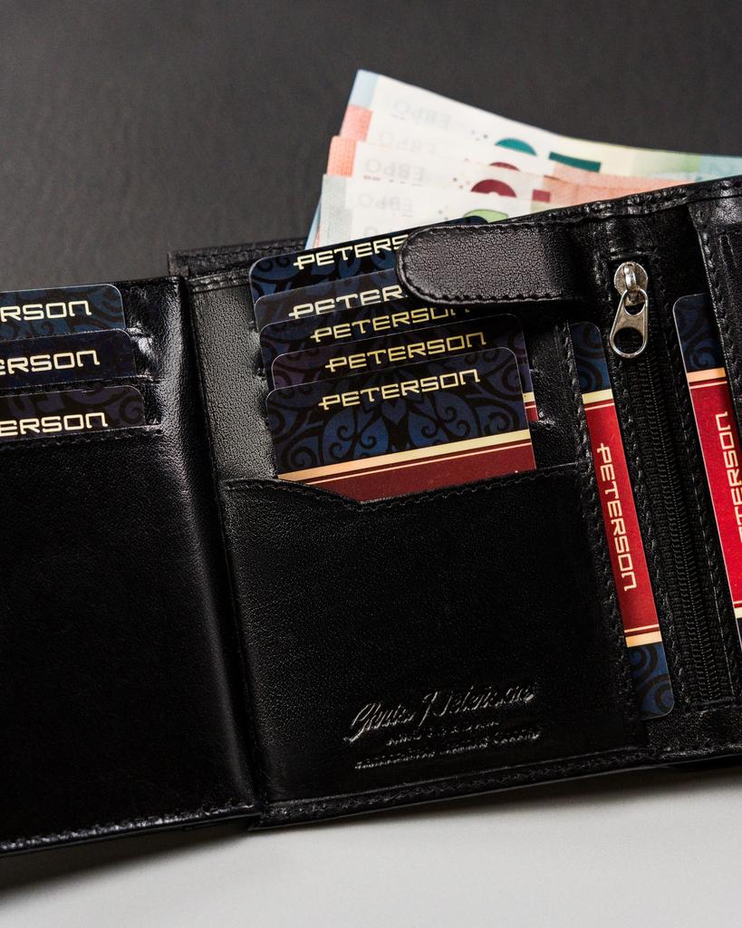 PTN Leather Wallet PTN 317-PR 2-1-1-2152 Black