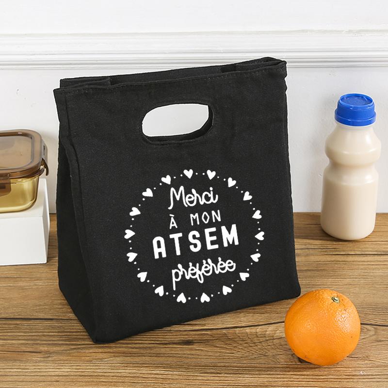 Une Super Atsem Toi Ne S'oublie Jamais Comme Print Lunch Bag Summer Jiuce Ice Cooler Bag Picnic Insulated Thermal Bag Astem Gift