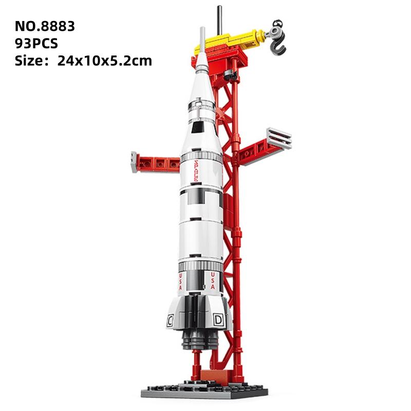 Space Aviation Manned Rocket Model Building Blocks Aerospace Station Bricks City Construction Toys for Kids Children Boys