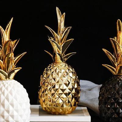 Keramik Ananas Dekor Dekorative Figur Kunst Schmuck Modern Statue Skulptur für Zuhause Wohnen
