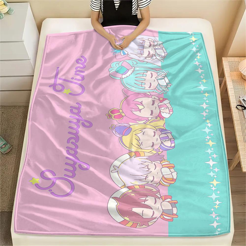 Pretty Cure Soft Flannel Blanket, Print for Bedrooms Sofas Beds, Suitable for Travel Picnic Chair -HE58