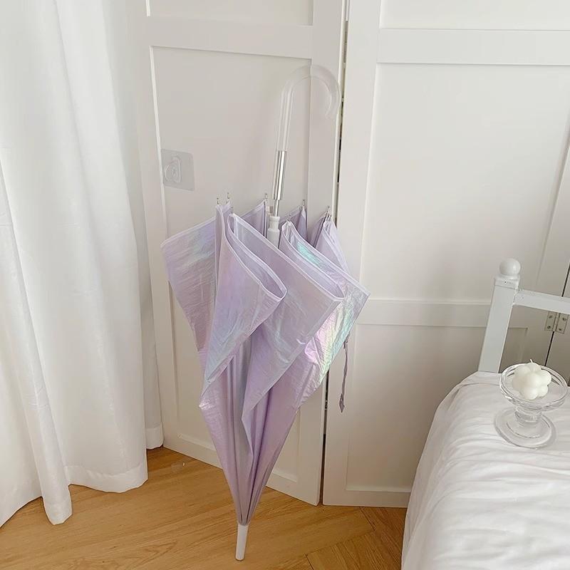 Style Korean Trendy Aurora Series Umbrella For Women Handle Long