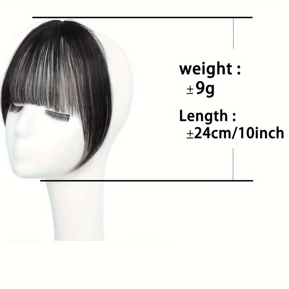 MISSQUEEN Pince à cheveux synthétique courte droite en frange avec postiches Extensions de frange d'air perruque de frange incurvée douce naturelle pour les femmes
