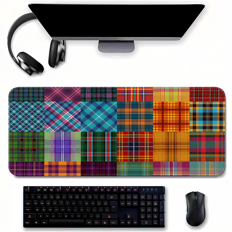 Multicolored Plaid Pattern rubber Mouse Pad Desk accessories office Pad Computer Laptop Pad Keyboard Mouse Pad Game Console Pad