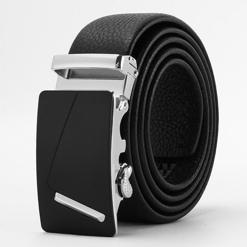 Men's Head Layer Leather Belt High End Automatic Buckle Belt Business Versatile Cowhide Belt