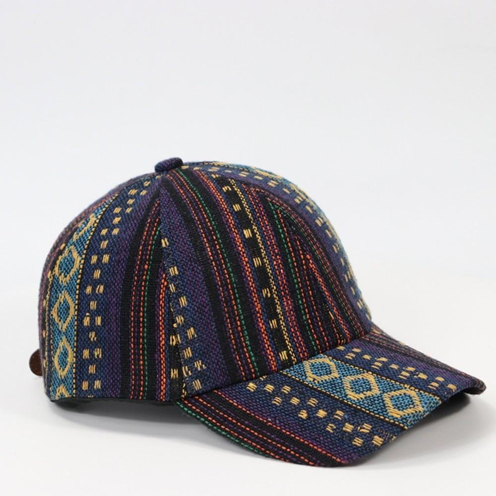 Bohemian Stil Baseballkappe Stoff Zufällig Bunt Gemustert Schirmmütze Patchwork Verstellbar Baseballmützen