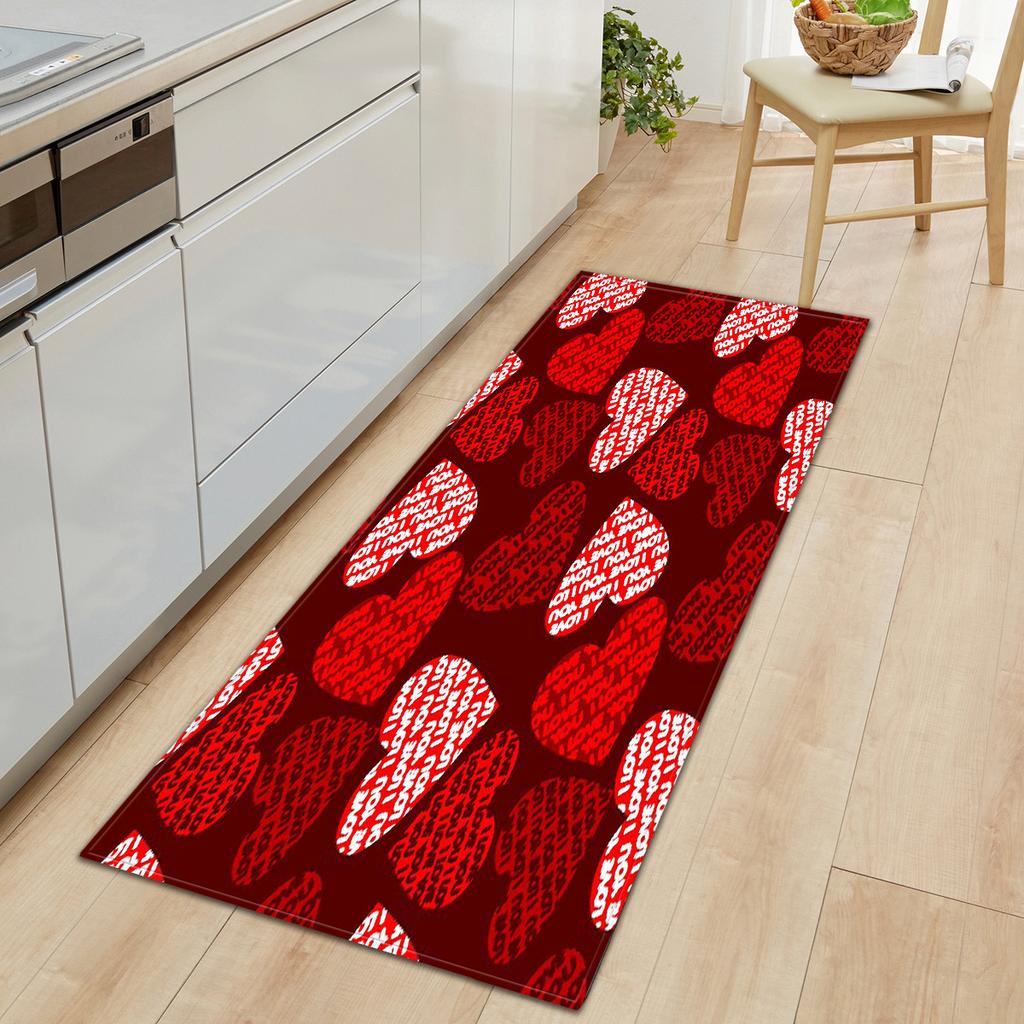 Valentine'S Day Carpet Long Floor Mat Love Theme Doormat