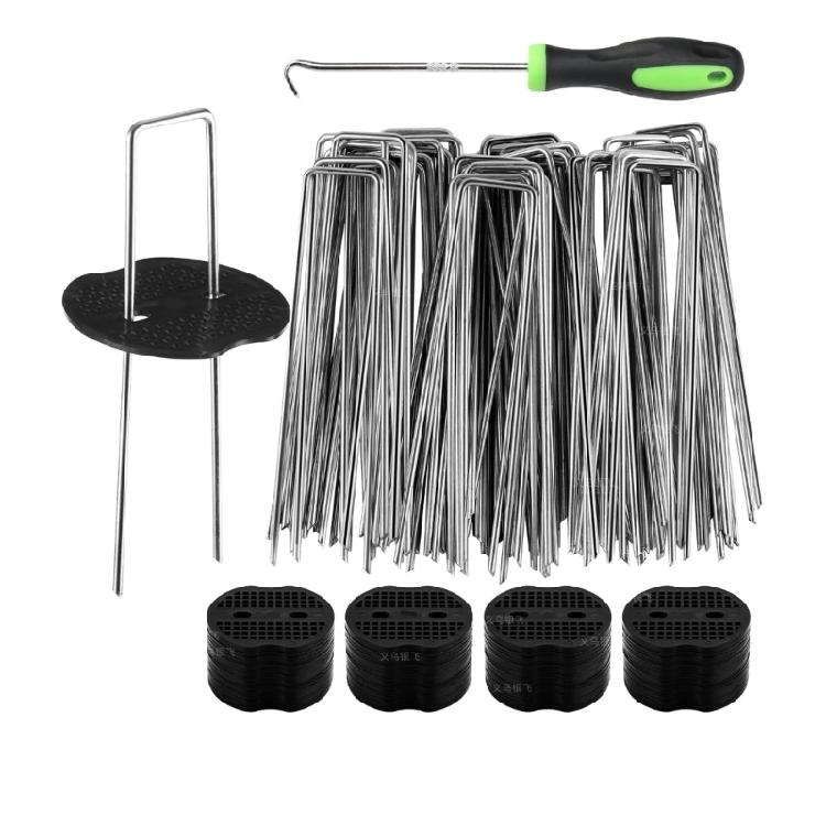 50Pcs U Shape Spikes Landscape Fabric Pin Stake Garden Stake Outdoor Plant Cover Spikes For Outdoor Yard Pathway Farm