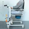 Elderly Care Hydraulic Sit-Up Lift Wheelchair with Commode