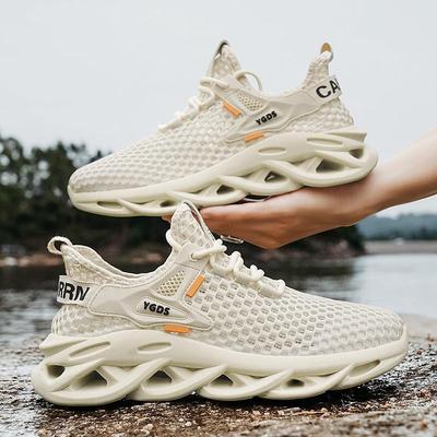 Summer Thin Lightweight Mesh Shoes Men's Sandals Hollowed Out Large Mesh Casual Running Sports Shoes Mesh Breathable Men's Shoes