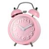 Three-dimensional digital creative bell ringing clock convex literal texture fashionable metal alarm clock silent luminous seat clock