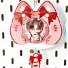 Cat Bow PVC Photocard Holder ID Card Badge Holder Photo Card Holders Transparent Display Protective Cover Backpack Pendant