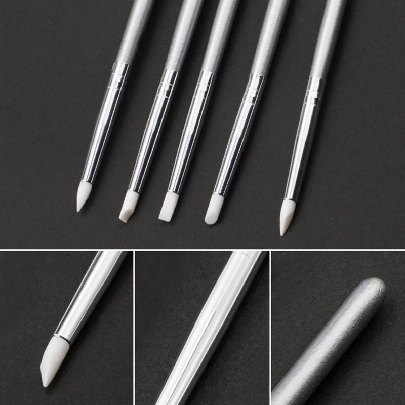 5 PCS Clay Sculpting Tools Silicone Carving Modelling Colouring Tools Clay Color Shaper Silicone Paint Pen with Soft Tip