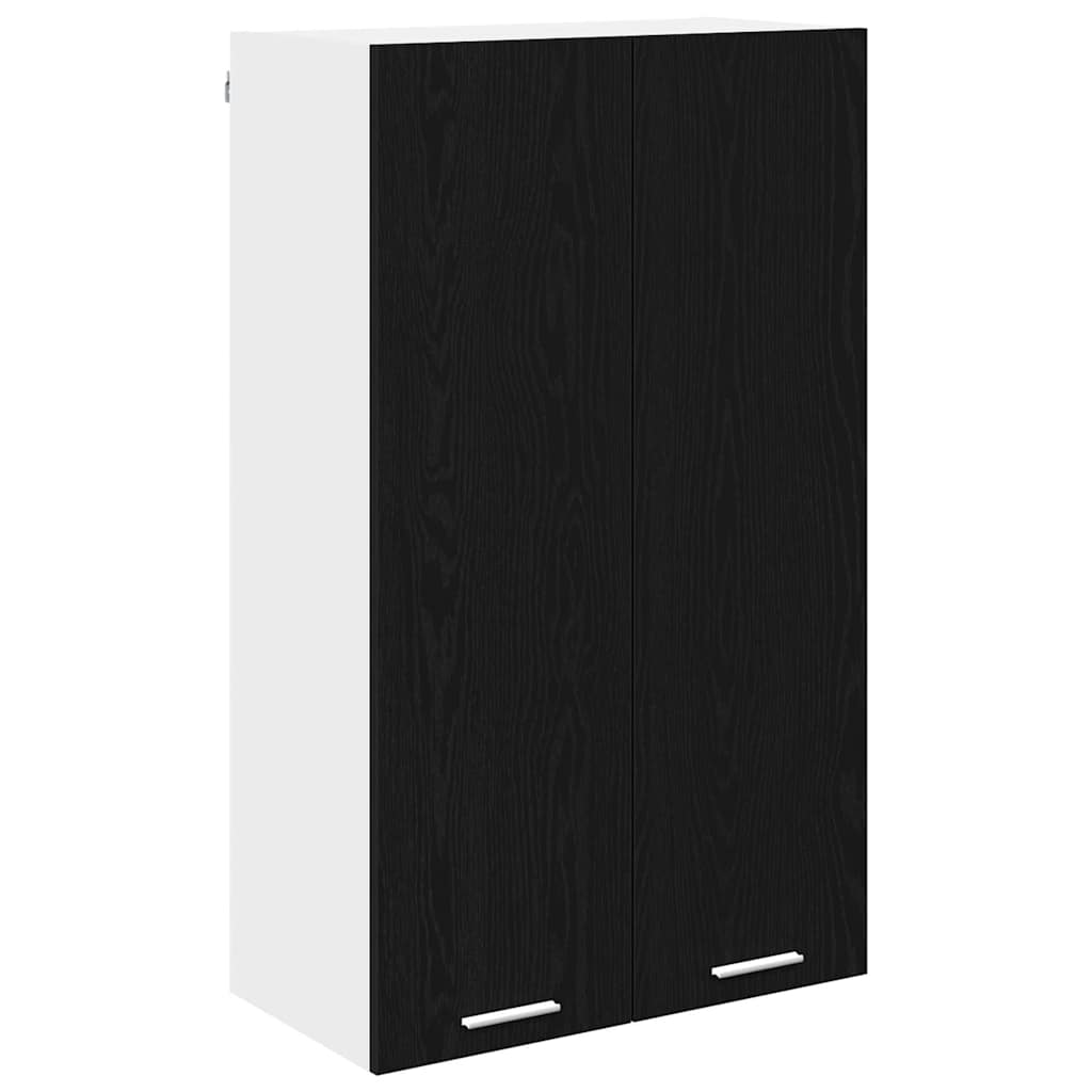 Hanging Cabinet with Storage Black Oak Effect 60 X 31 X 100 Cm