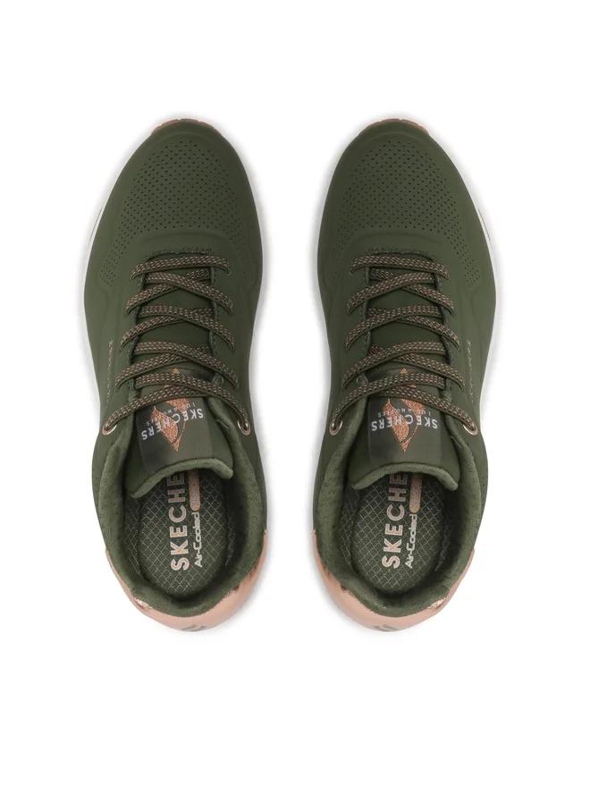 Sneakers Skechers Khaki Uno Shimmer Away