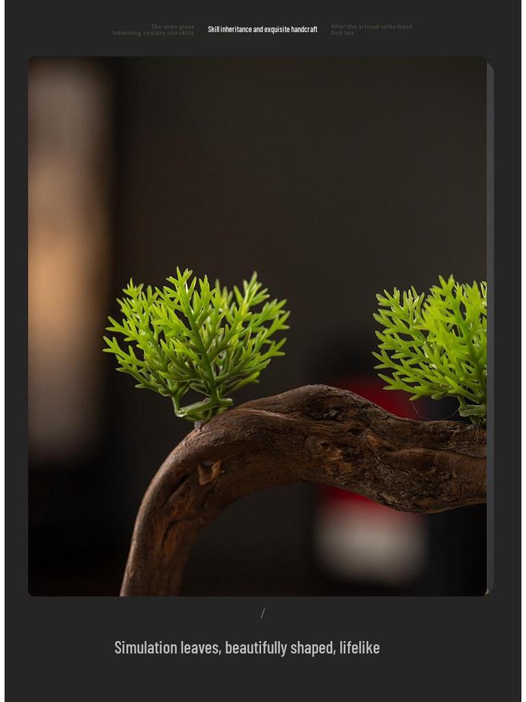 Zen Style Natural Wood Root Carving Ornament: Living Room Decoration & Bracelet Display Stand