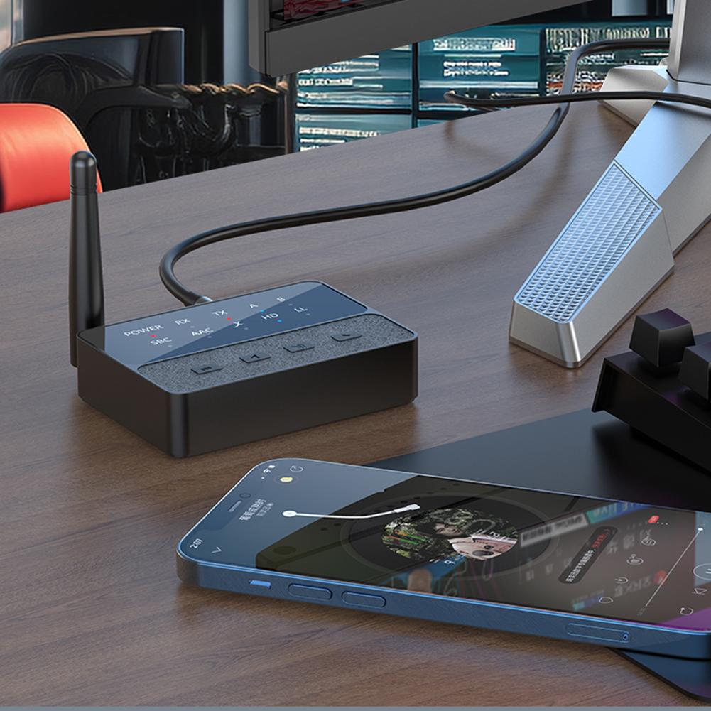 Bluetooth-Compatible 5.3 Wireless Stereo Receiver Transmitter 2 In 1 HIFI Stereo Adapter Stereo Music Adapter for Speaker TV PC