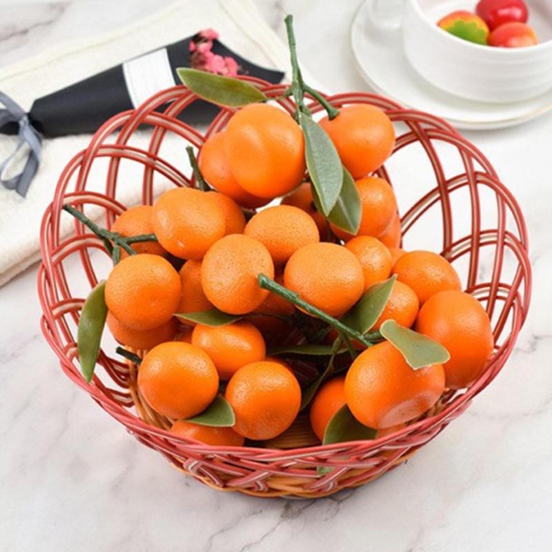 Artificial Tangerine Realistic Foams Fruit Tangerine Simulation Tangerine Photography Props for Parties Decorations