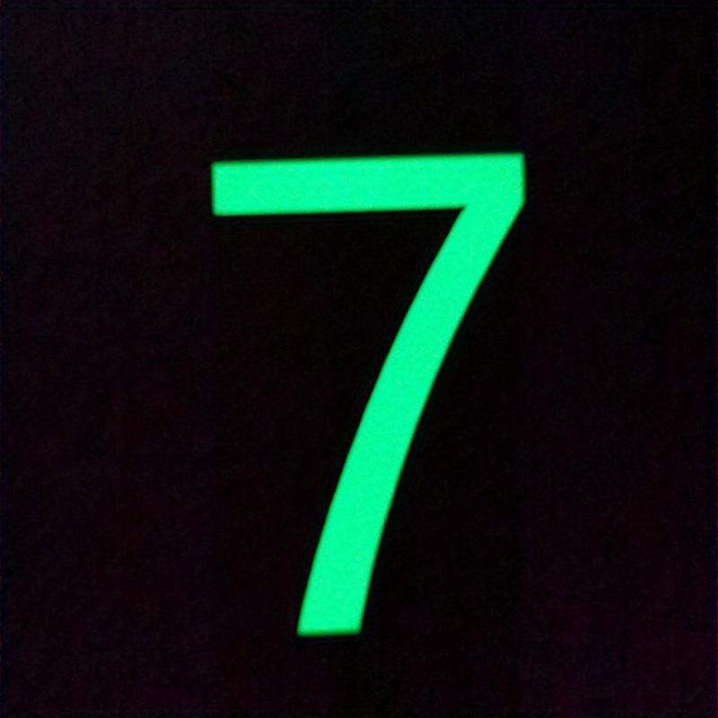1pc Luminous Wall Sticker, Number Self-Adhesive Door Stickers, Home Decoration Stickers, Removable Door Number Stickers