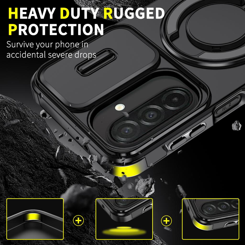 Bracket Ring Holder Armor Case for Samsung Galaxy A57 5G A17 A37 A56 A36 A16 A55 A35 A15 Phone Cover for Samsung A57 A 57