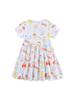 Girls' European Style Short Sleeve Princess Dress - Cute Print, Knit Cotton, Toddler Summer New Arrival