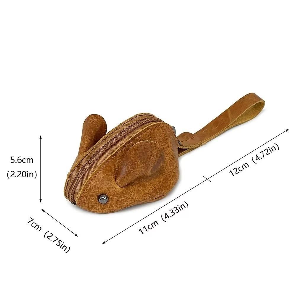 Portafogli per Mouse in Pelle Sacchetto Chiavi con Cerniera a Cartoni Animati Portamonete Mini Creativo per Bambini