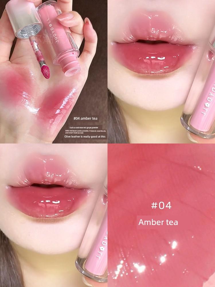 Judydoll Orange Ice Iron 2.0 New Upgrade Essence Mirror Water Gloss Lip Glaze Lipstick Moisturizing and Long-Lasting