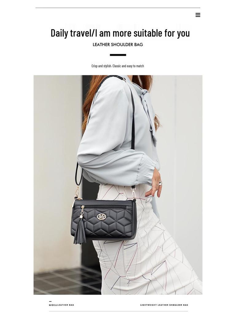 2024 Women's Multi-Layer Embroidered Shoulder Bags - Hot-Selling, Stylish Messenger Bags