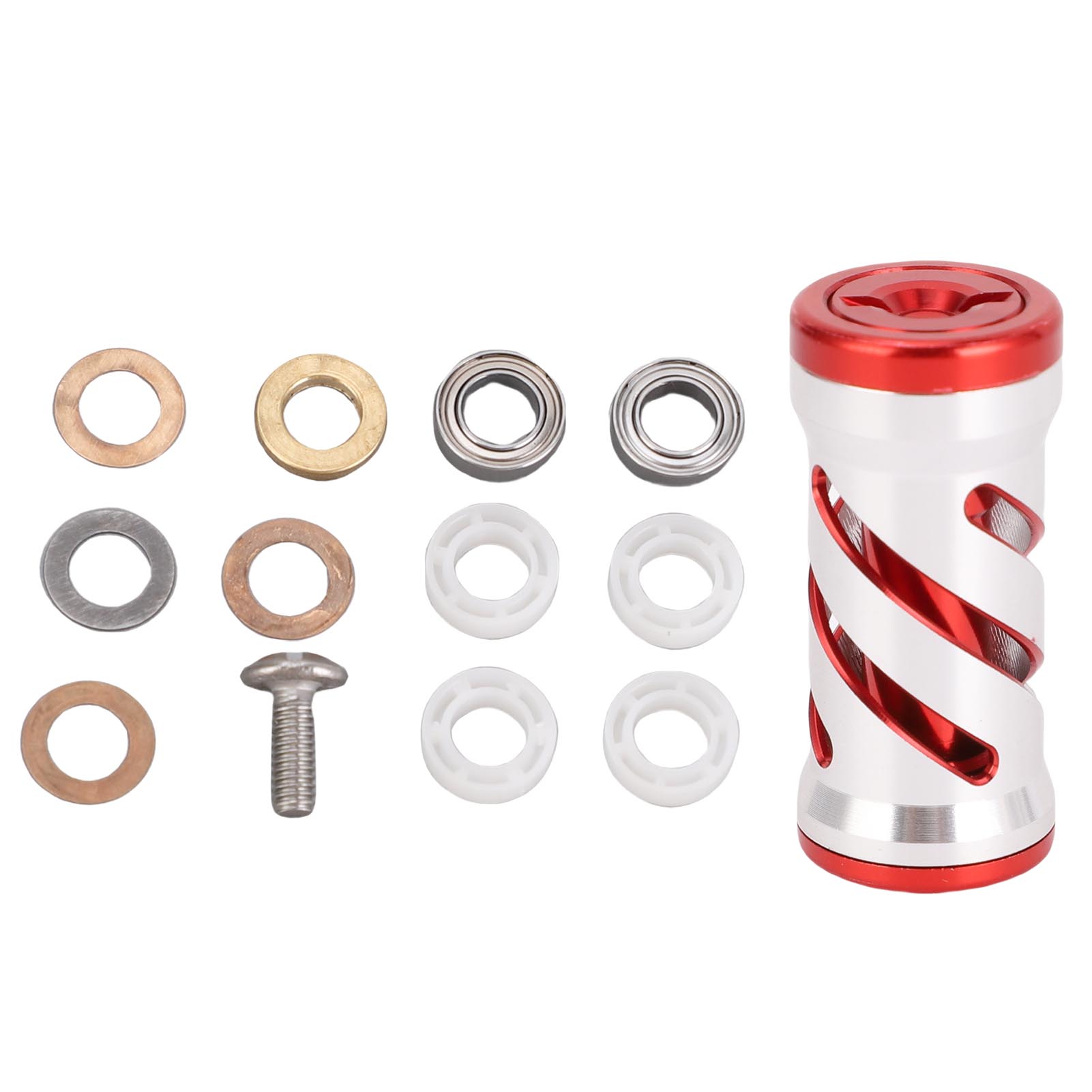 

Fishing Reel Handle Grip Fishing Reel Handle Knob Alloy Lightweight Wear Resist Spiral Pattern Reel Handle Grip Ball