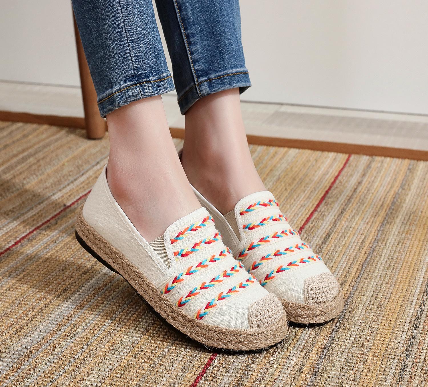 

Spring and autumn single shoes cloth shoes women s shoes soft sole non-slip breathable lightweight linen shoes single shoes 41