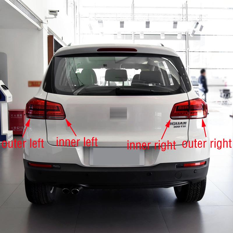 For VW Volkswagen Tiguan 2013 2014 2015 2016 Car Rear Bumper Tail Light Brake Stop Reverse Lamp Taillight Taillamp