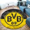 Borussia Round Area Rug,Carpet Rug for Living Room Bedroom Sofa Playroom Decor,Non-slip Floor Mat
