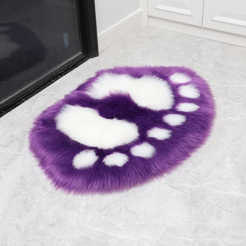 Rectangular Imitation Wool Floor Mat for Bedroom, Living Room, or Children's Room