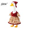 Outdoor-Gans-Kostüm Thanksgiving-Veranda-Outfit, Herbstkleid mit Kopftuch Kostüme für 23-Zoll-Statue, Gartenhof-Dekoration Rasen