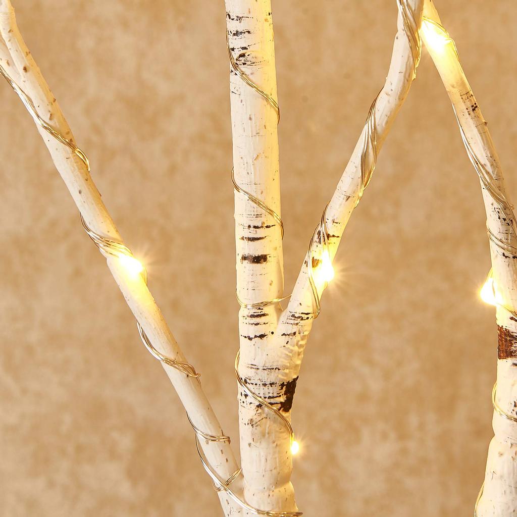Hairui White Birch Branch String 100 Ambient Stylish Nordic Timer White Not Lights, 80cm, LEDs, Battery-Operated, Lighting, Style, Function,