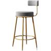 Nordic Wrought Iron Bar Stool with Backrest