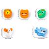 Cartoon Animals Clicker Keychain Educational Stress Relief Decompression Toy for Kids Bag Charm