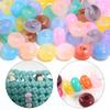 50pcs 14x8mm Big Hole Acrylic Beads Colorful Round Loose Beads For DIY Jewelry Making Handmade Necklace Bracelets Accessories