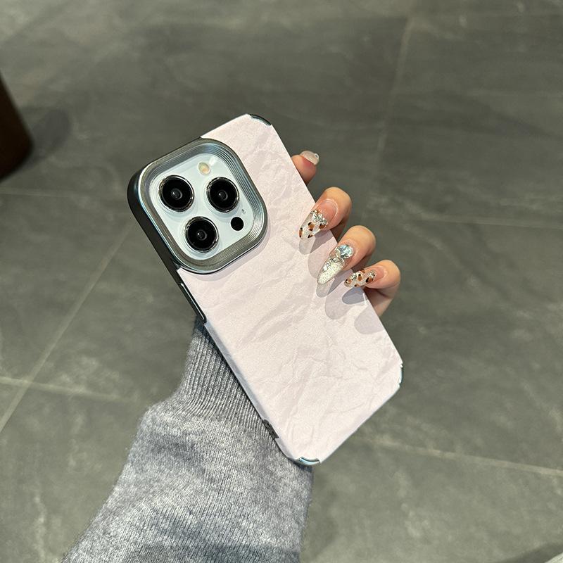 Applicable to iPhone11 simple, large hole electroplating, snow-capped mobile phone case Apple 11 magnetic mobile phone case