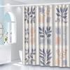 Floral Pattern Shower Curtain - Polyester Woven, Machine Washable, Includes Hooks, All-Season Arts Theme, Bathroom Decor