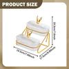 Fruit Basket Appetizer Platter 2 Tier Elegant Countertop Organizer Bowl Tiered Serving Tray