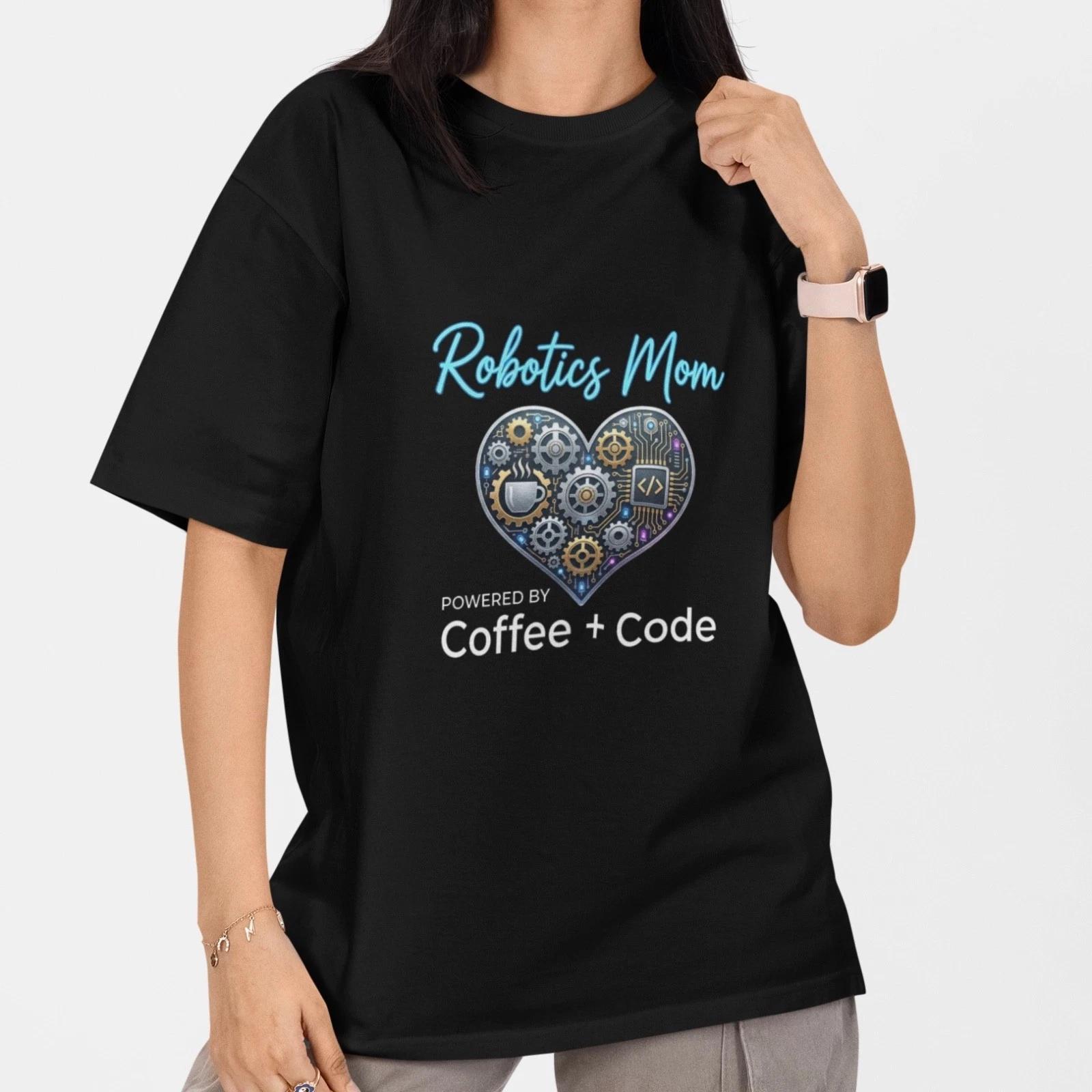 Robotics Mom Shirt Coffee Code STEM Mom Tee Coding Gift XS