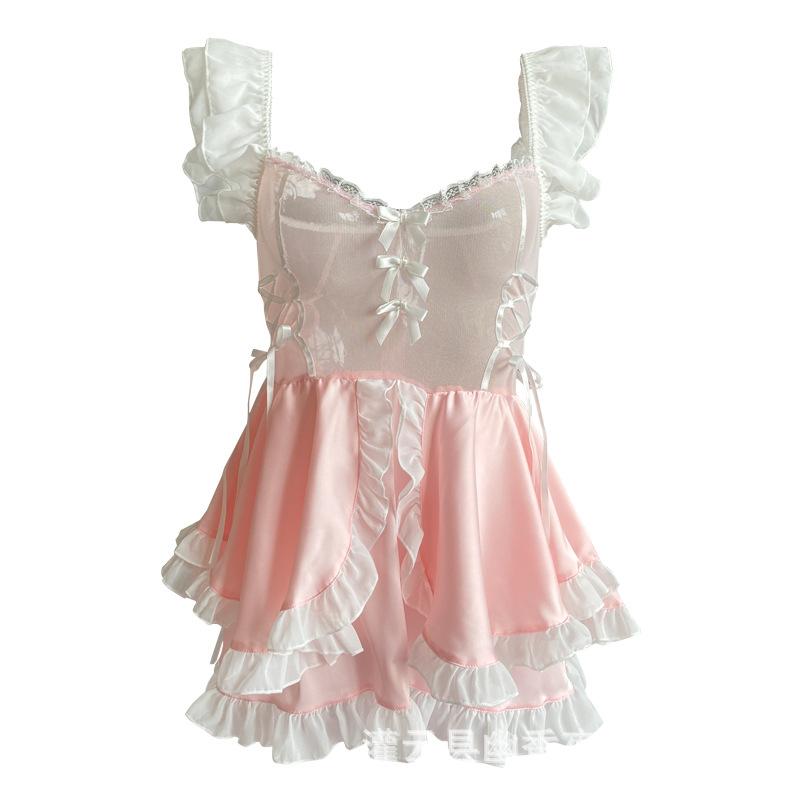 Sexy Lingerie Sexy Cute Maid Small Boobs Perspective Hot Flirting Bed Uniform Seduction