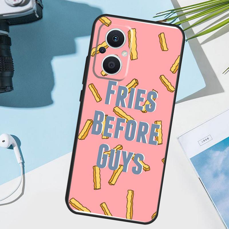 French Fries Before Guys Cover For OPPO Reno 12F 11F 13F 14F 8T 7 8 Lite 10 11 12 13 14 OPPO Find X9 X8 X6 X5 Pro Case