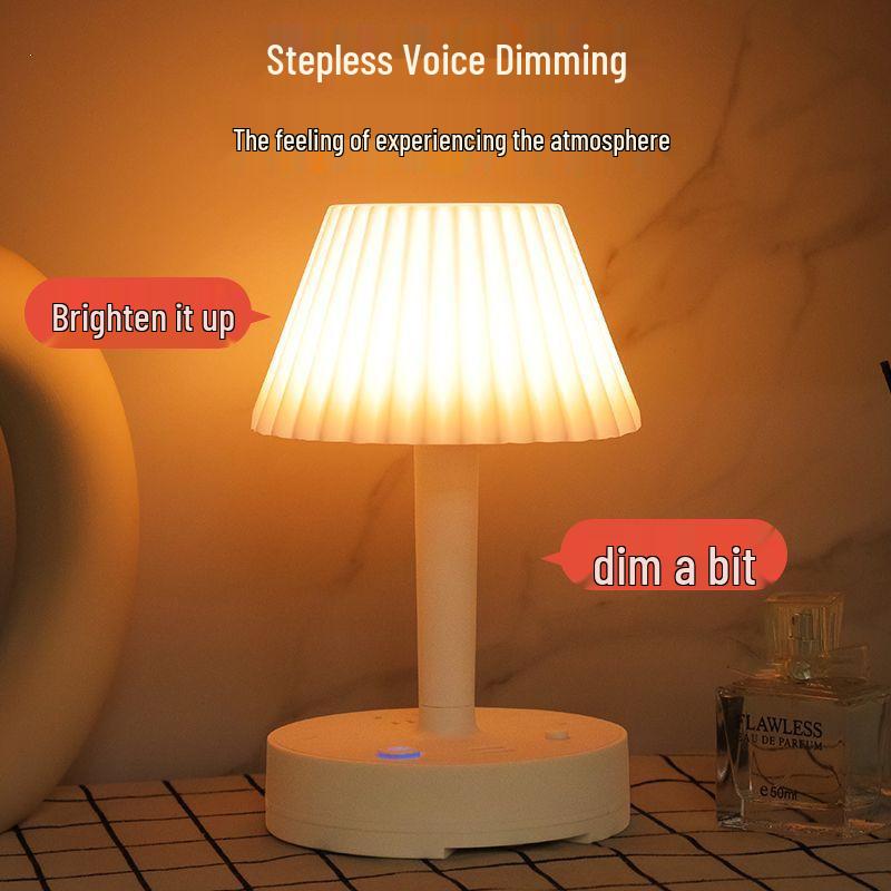 Smart Multi-color LED Desk Lamp with Voice Control & Eye Protection, USB Bedside Night Light