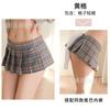 Sexy two-dimensional short pleated plaid short skirt sexy JK college style, mini hip-length uniform