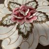 Round Coaster Embroidery Flower Placemat Tablecloth Cup Pad  Table Decoration