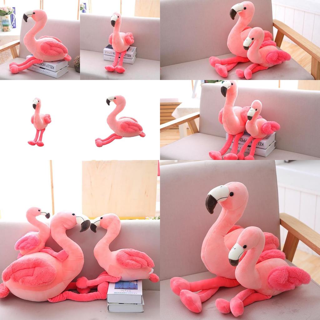 Flamingo Plush Toy Pillow Cushion For Kids Soft And Cuddly, Short Plush Fabric, Pink, 25cm/35cm/50cm