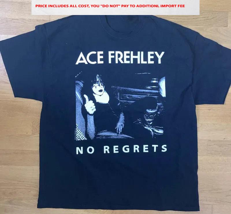 Ace Frehley No Regrets Short Sleeve Black S5XL Shirt BB447 Unisex T-Shirt M